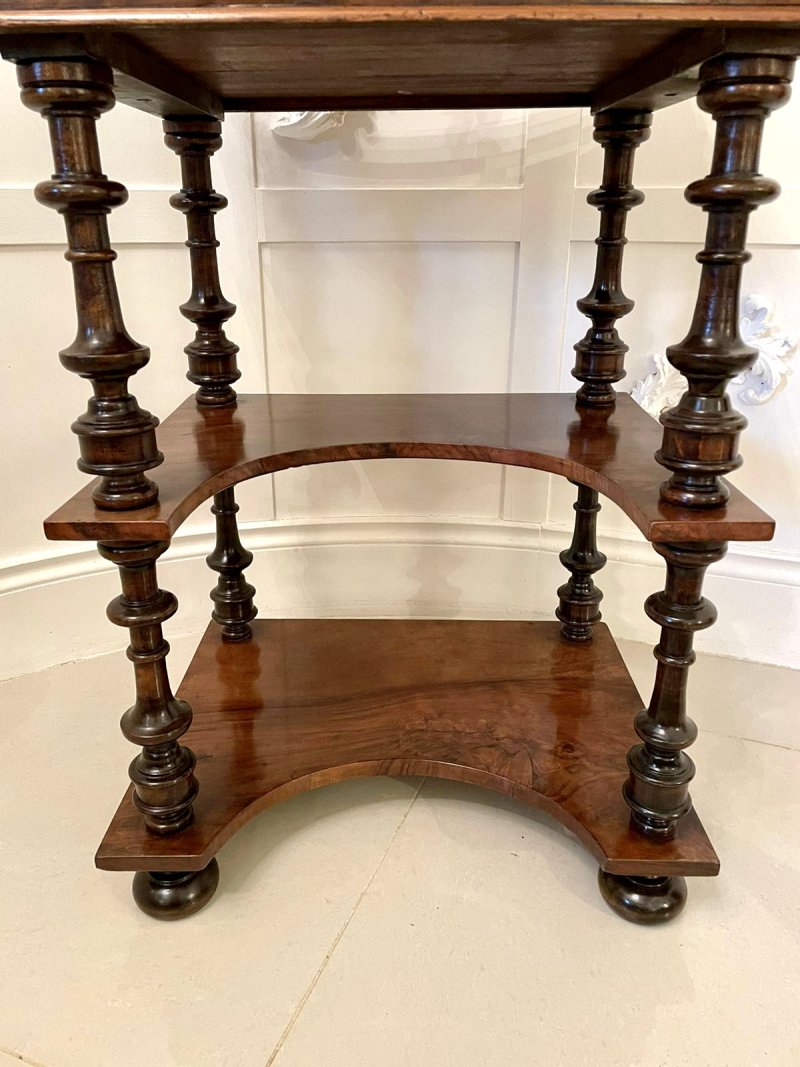 Unusual Antique Victorian Free Standing Walnut Ladies Davenport - Image 3